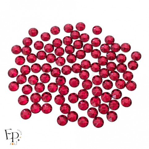 Strass Swarovski Siam thermocollant 5 mm – rouge profond et intense