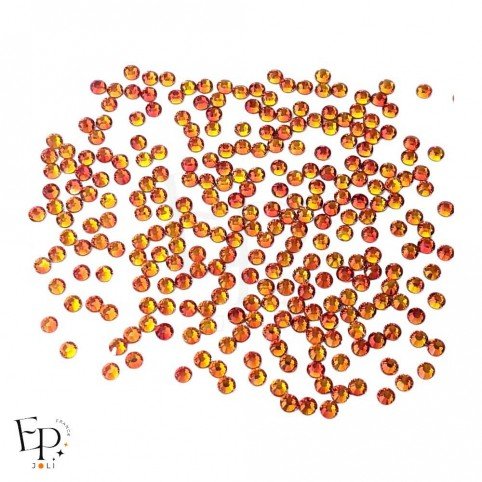 Strass Swarovski Fireopal thermocollant – orange flamboyant et lumineux