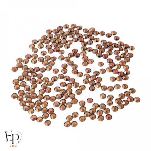 Strass Swarovski Crystal Copper thermocollant 3 mm – teinte cuivre brillante et chaude
