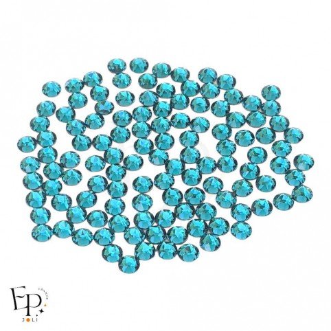 Strass Swarovski Blue Zircon thermocollant 4 mm – bleu profond et exotique scintillant
