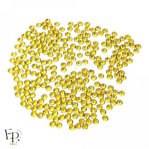 Strass Swarovski Citrine thermocollant 3 mm – jaune éclatant et lumineux