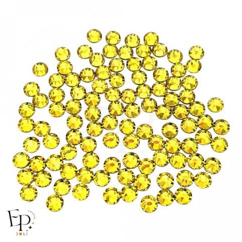 Strass Swarovski Citrine 5 mm – nuance jaune vif et cristallin sur fond neutre