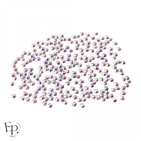 Strass Swarovski Crystal AB 3 mm – éclat nacré et multicolore sur fond neutre