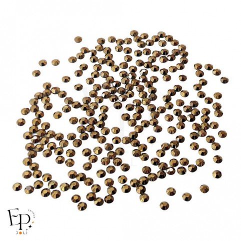 Strass Swarovski Crystal Dorado thermocollant 3 mm – doré foncé métallisé intense
