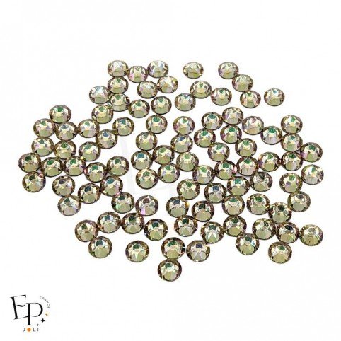 Strass Swarovski Crystal Luminous Green thermocollant 5 mm – vert lumineux aux reflets subtils