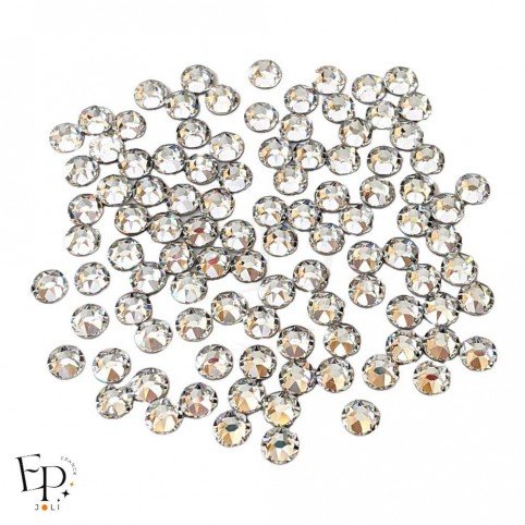 Strass Swarovski Crystal 4 mm – reflets neutres et brillants sur fond neutre