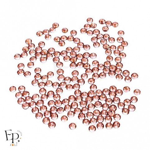 Strass Swarovski Rose Peach thermocollant 3 mm – cristal rose orangé doux
