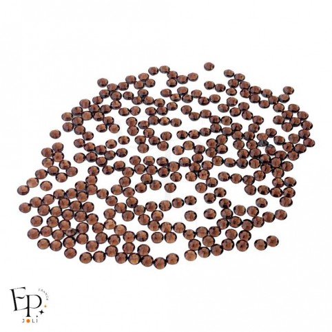 Strass Swarovski Smoked Topaz thermocollant 3 mm – brun chaud et profond