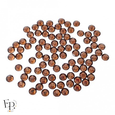 Strass Swarovski Smoked Topaz thermocollant 5 mm – brun chaud et profond