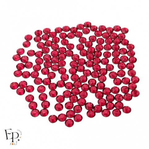Strass Swarovski Siam thermocollant 4 mm – rouge profond et intense