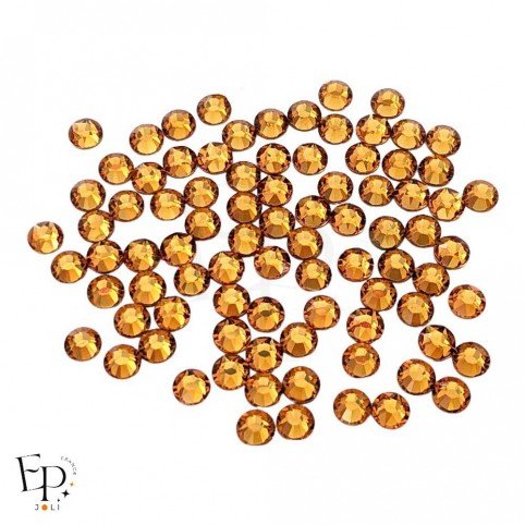 Strass thermocollant Swarovski Topaz 5 mm – éclat caramel foncé et élégant