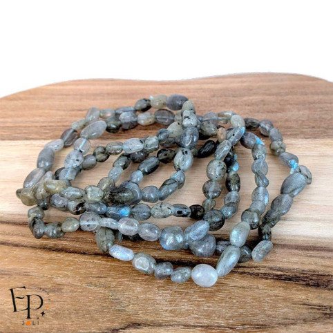 Bracelets en pierre naturelle Labradorite roulée – protection et intuition - pierres de petite taille