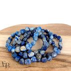 Bracelets en pierre naturelle Lapis Lazuli roulée bleu – vérité et sagesse - pierres de taille moyenne+