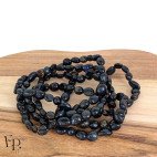 Bracelets en pierre naturelle Oeil de Faucon roulée noire – clarté et intuition