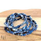 Bracelets en pierre naturelle Sodalite roulée bleu – calme, sérénité et clarté mentale - pierre de taille petite et moyenne