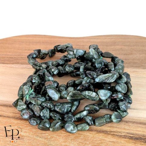 Bracelets en séraphinite pierre naturelle roulée - Apaisement et énergie