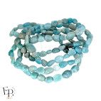 Bracelets en pierre naturelle Amazonite roulée bleu turquoise – pierre de taille petite et moyenne - apaisement et harmonie