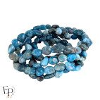 Bracelets en pierre naturelle Apatite bleue roulée turquoise