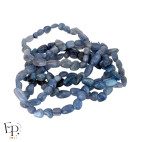 Braceletsen pierre naturelle Cyanite bleue roulée bleu clair – pierres de petite et moyenne taille