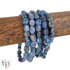 Bracelets en pierre naturelle Cyanite bleue roulée bleu clair – pierres de taille moyenne - clarté et communication