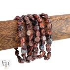 Bracelets en pierre naturelle Œil de Taureau roulée rouge – force et ancrage