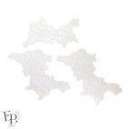 Grands bouquets thermocollants coloris nude en dentelle de Calais- Caudry®  maison Jean Bracq - fond blanc