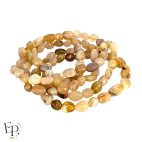 Bracelets Opale jaune, en pierre naturelle roulée – joie, optimisme et confiance - pierre de taille moyenne