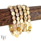 Bracelets en pierre naturelle Opale Jaune roulée jaune – joie, optimisme et confiance - pierre de taille moyenne