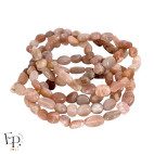 Bracelets Pierre de Lune Rose, pierre naturelle roulée rose