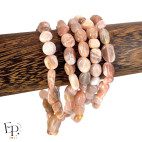 Bracelets en pierre naturelle Pierre de Lune Rose roulée rose – sérénité, intuition et équilibre féminin