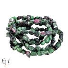 Bracelets Rubis-Zoisite, pierre naturelle roulée verte – équilibre, force et vitalité