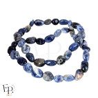 Bracelets Sodalite, pierre roulée bleu – sérénité - pierres naturelles de taille moyenne