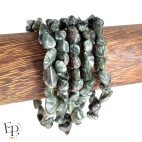 Bracelets Séraphinite, pierre naturelle roulée - Apaisement et énergie