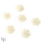 Boutons Fleur nacré 6 pétales 12 mm