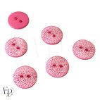 Boutons Petites Fleurs Rose bonbon 12 mm - face et dos