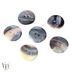 Boutons Nacre naturelle Bleu et ivoire 22 mm - Face et dos