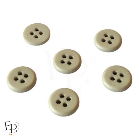 Boutons Vert de gris 12 mm - Face et dos