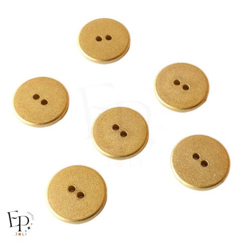 Boutons Dorés 15 mm - Face et dos