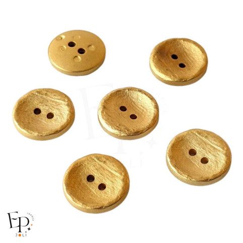 Boutons incurvés Dorés 18 mm - Face et dos