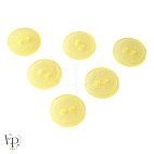 Boutons Jaune Paillettes 10 mm - Face et dos