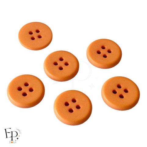 Boutons Abricot 18 mm - Face et dos